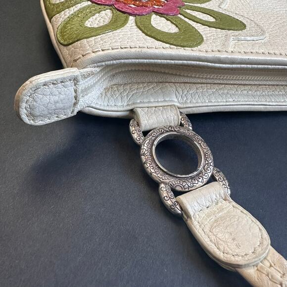 Brighton Joya Floral Leather Small Crossbody Bag Y2K Applique EUC‎ - Picture 5 of 14